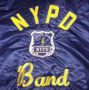 VTG 80s NYPD Police Band Satin Jacket